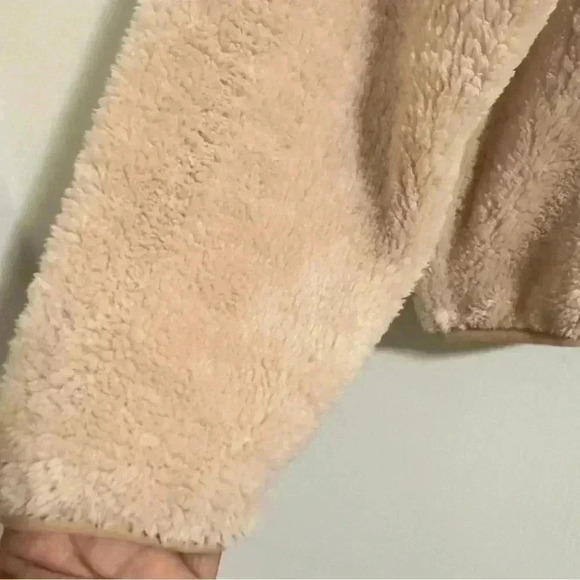 Elodie Tan Plush 1/2 Zip Jacket Size S Women's Fleece Sweatshirt Sweater Cozy - Picture 7 of 10